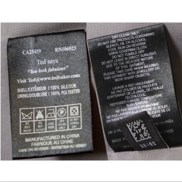 💗Ted Baker Sz4-6 Grey Lilac Silk Dress - Picture 6 of 7